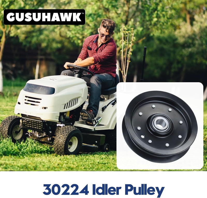 GUSUHAWK 30224 Flat Idler Pulley Replaces Dixie Chopper 30224 Pulley for Dixie Chopper LT1800 LT2000 LT2300 LT2400 LT2500 LT2700 LX2002 LX2400 LX2401 RB2700 SE2550 Classic 2750 2760 3372 Mowers - Image 2